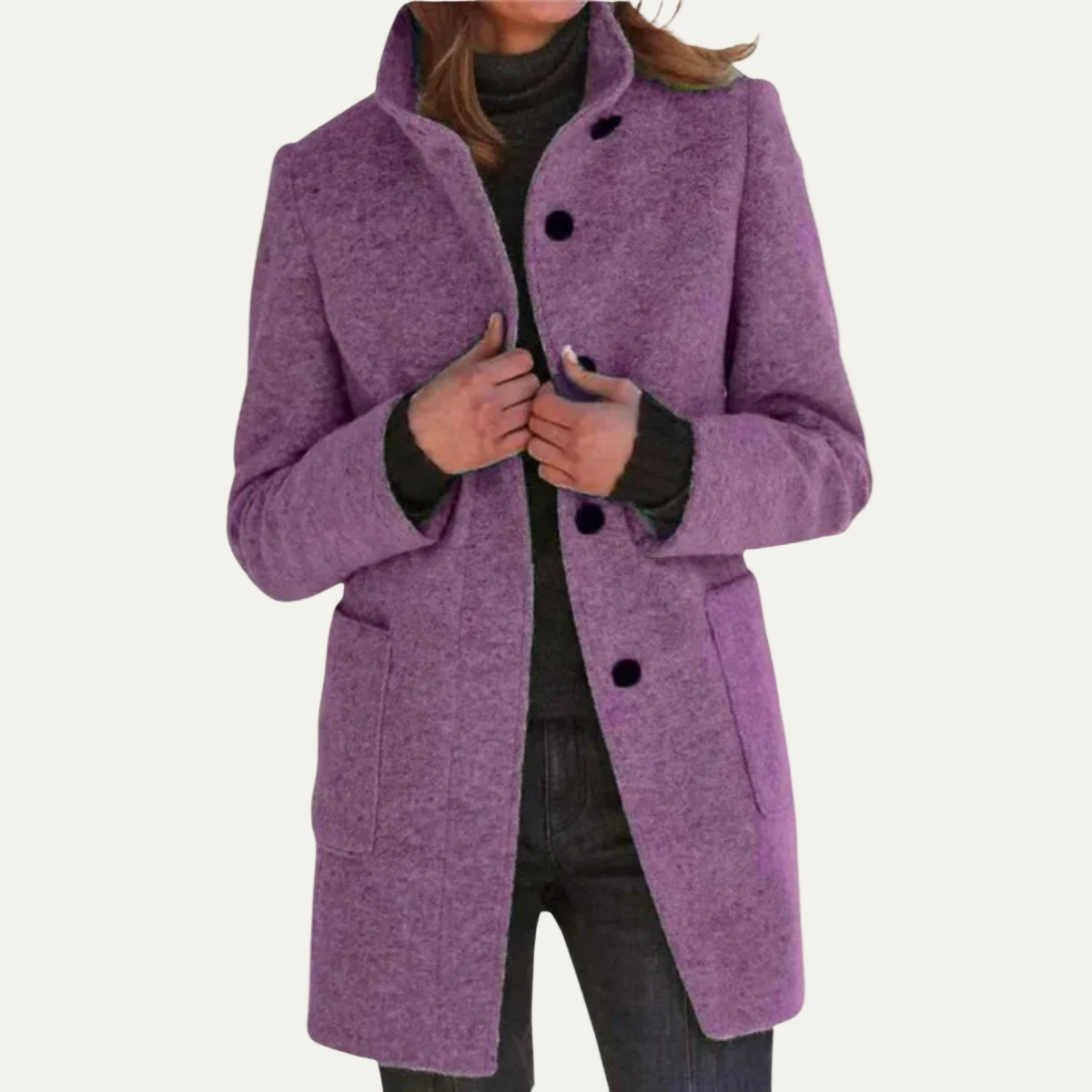 VogeLuxe | Manteau élégant à col montant pour femme 2