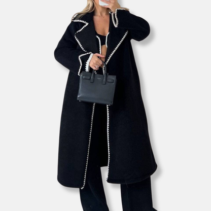 Manteau femme classique à boutons devant