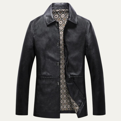 Manteau Cuir Homme Élégant et Casual - PanierRoyale