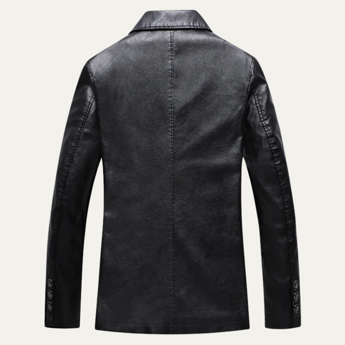 VogeLuxe | Manteau en cuir classique et décontracté pour homme 1