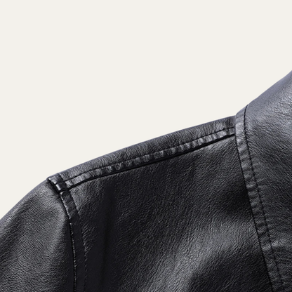 VogeLuxe | Manteau en cuir classique et décontracté pour homme 3