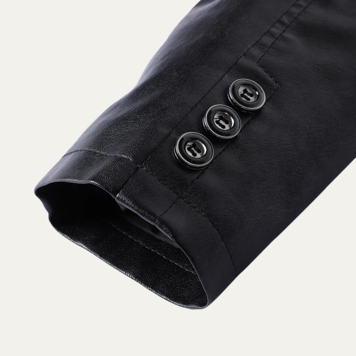 VogeLuxe | Manteau en cuir classique et décontracté pour homme 7