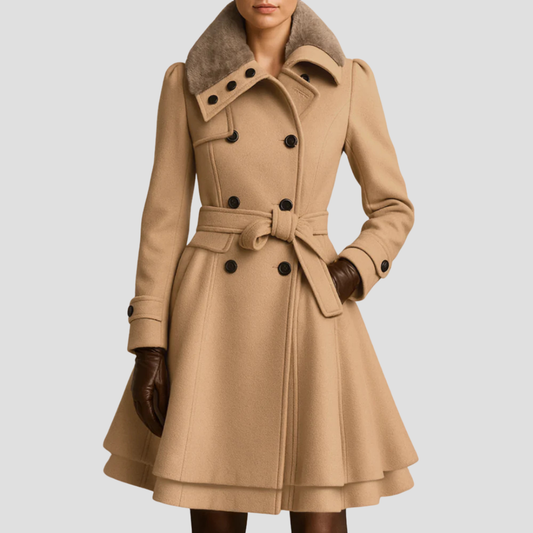Manteau femme oversize boutonné côté - PanierRoyale
