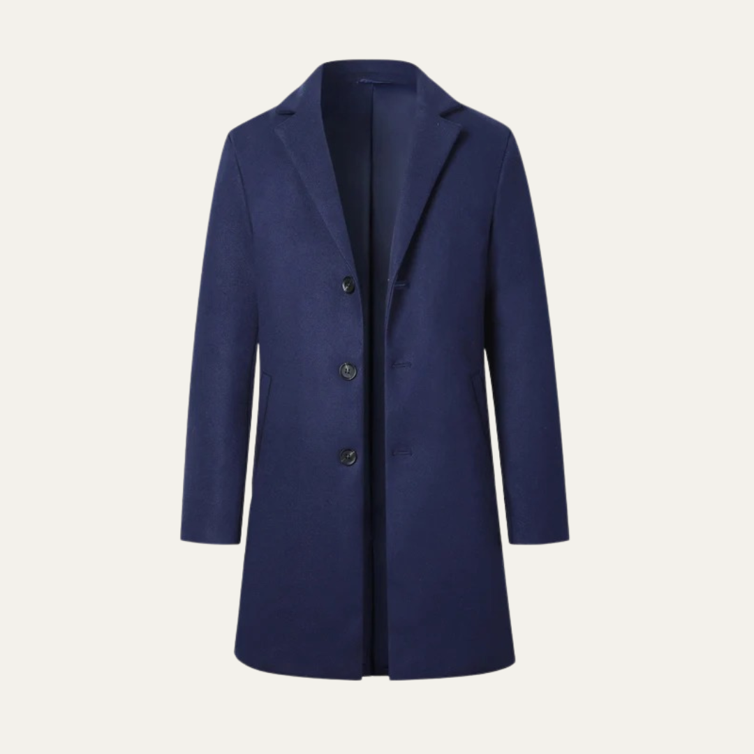 Manteau Homme Classique Long à Fermeture Éclair - PanierRoyale