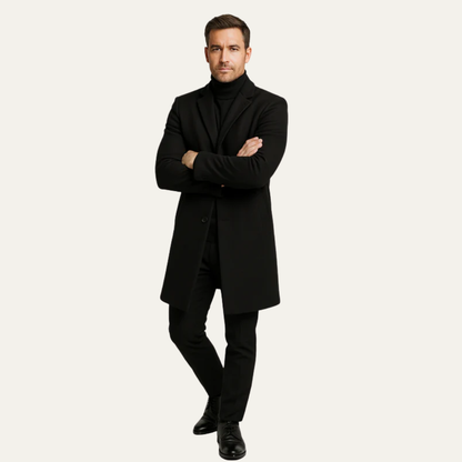 Manteau Homme Classique Long à Fermeture Éclair