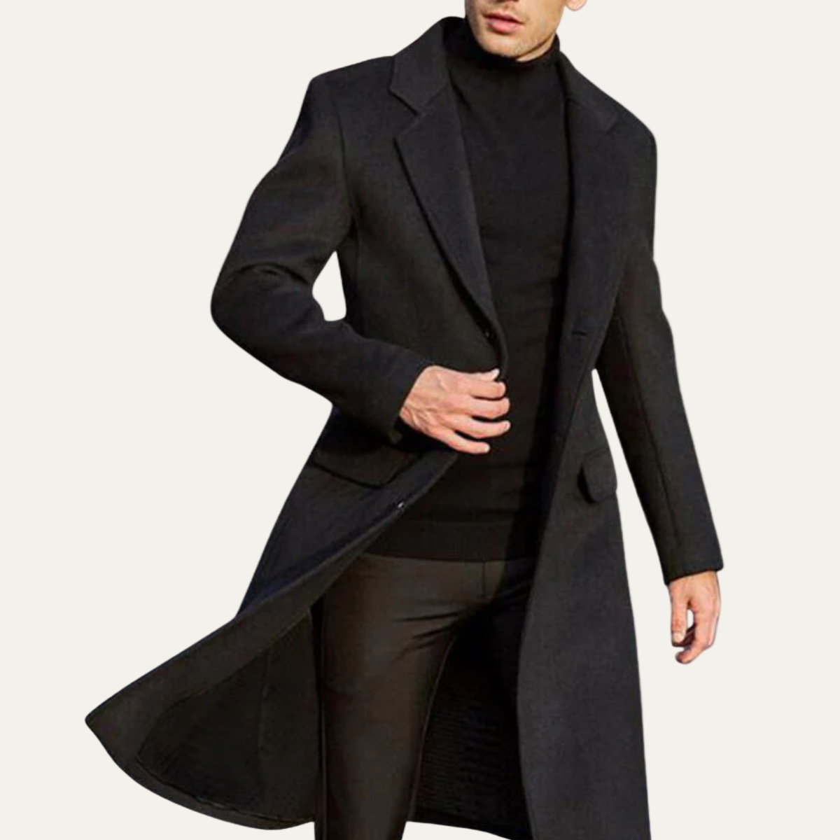 VogeLuxe | Manteau long classique pour homme 0