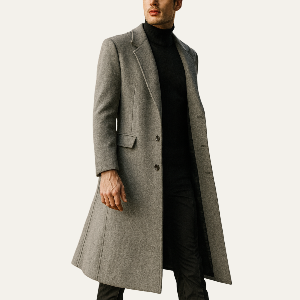 VogeLuxe | Manteau long classique pour homme 1