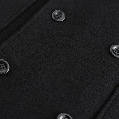VogeLuxe | Manteau long croisé en laine pour homme 2