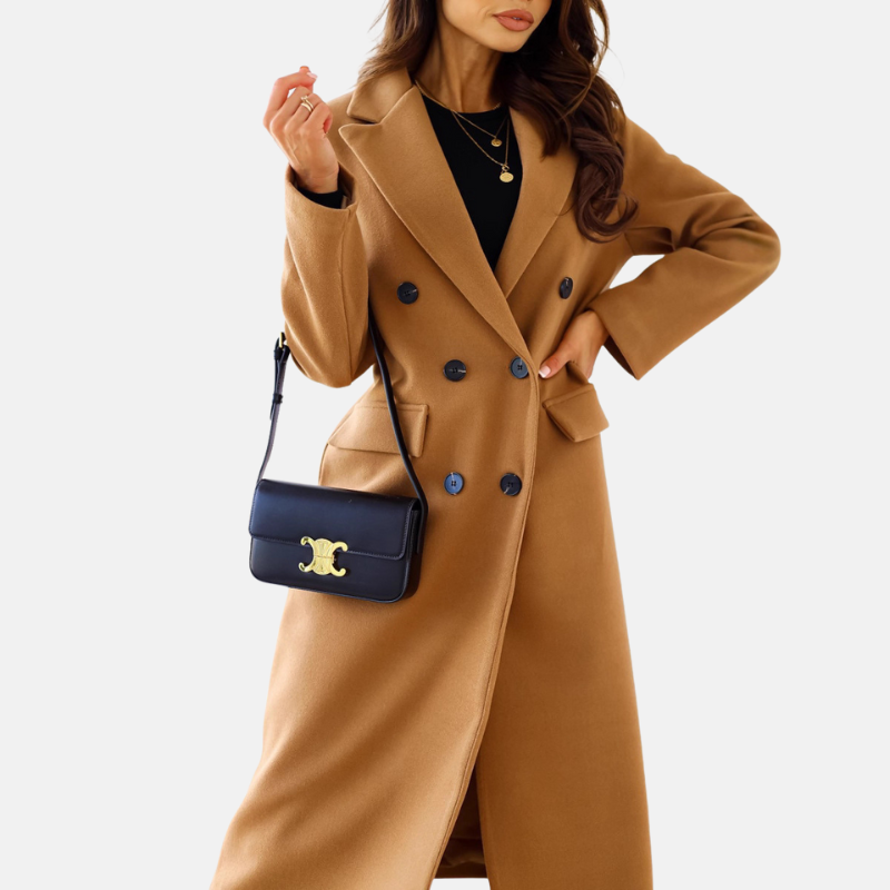 VogeLuxe | Manteau long croisé pour femme 0