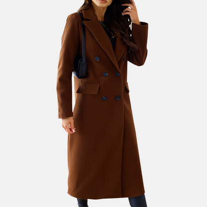 VogeLuxe | Manteau long croisé pour femme 2