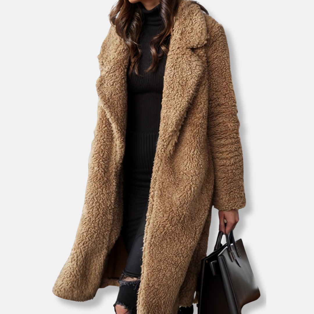 VogeLuxe | Manteau long douillet en peluche pour femme 2