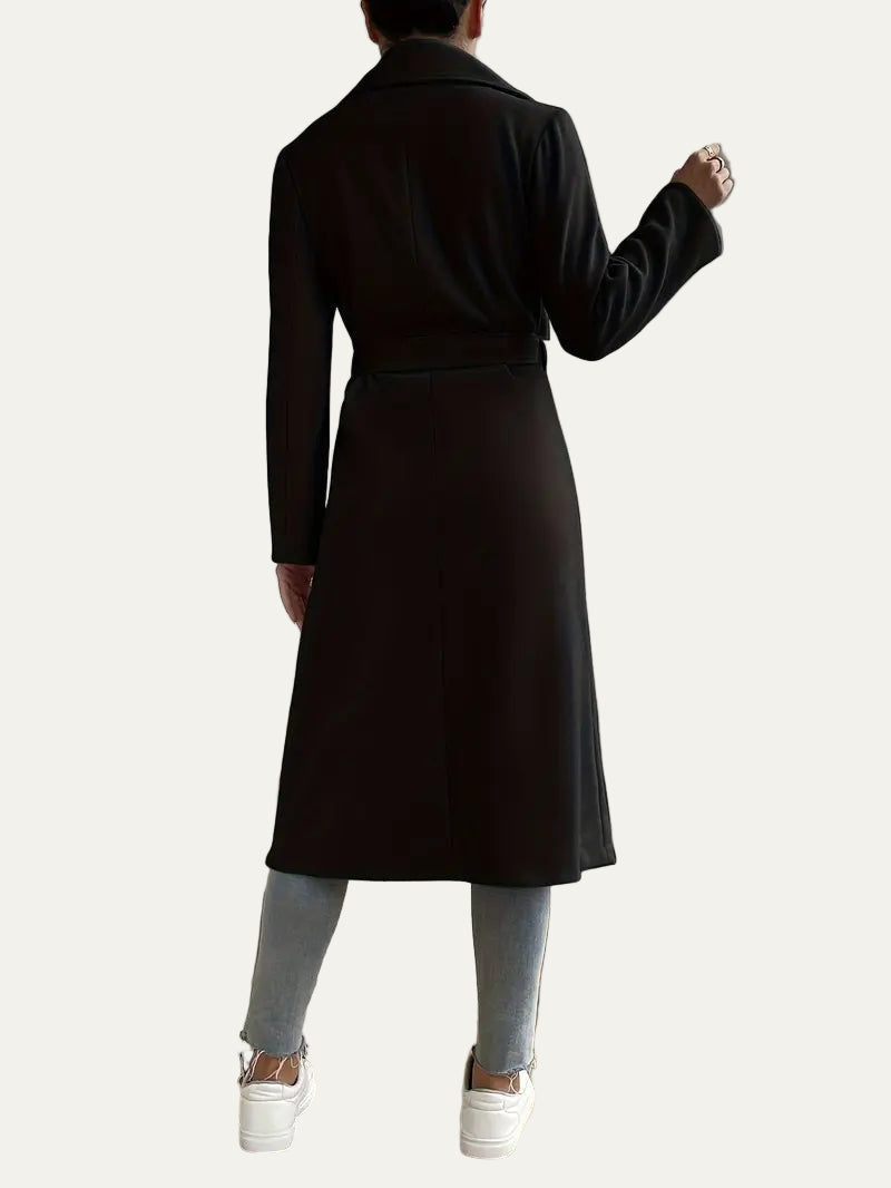 VogeLuxe | Manteau long drapé décontracté pour femme 1