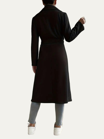 VogeLuxe | Manteau long drapé décontracté pour femme 1