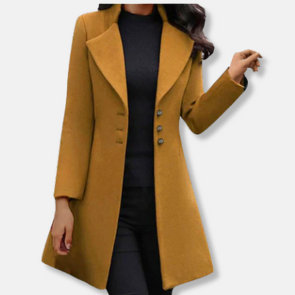 VogeLuxe | Manteau long élégant trapèze pour femme 2