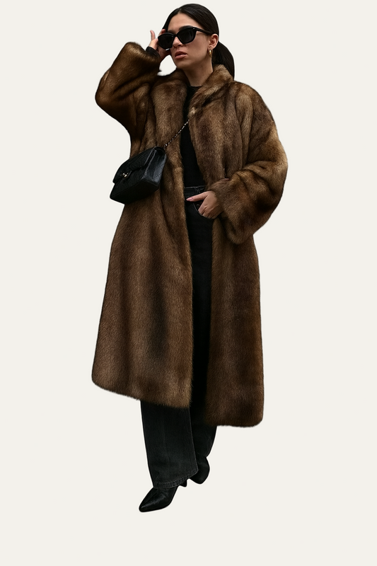 VogeLuxe | Manteau long en fausse fourrure de luxe pour femme 0