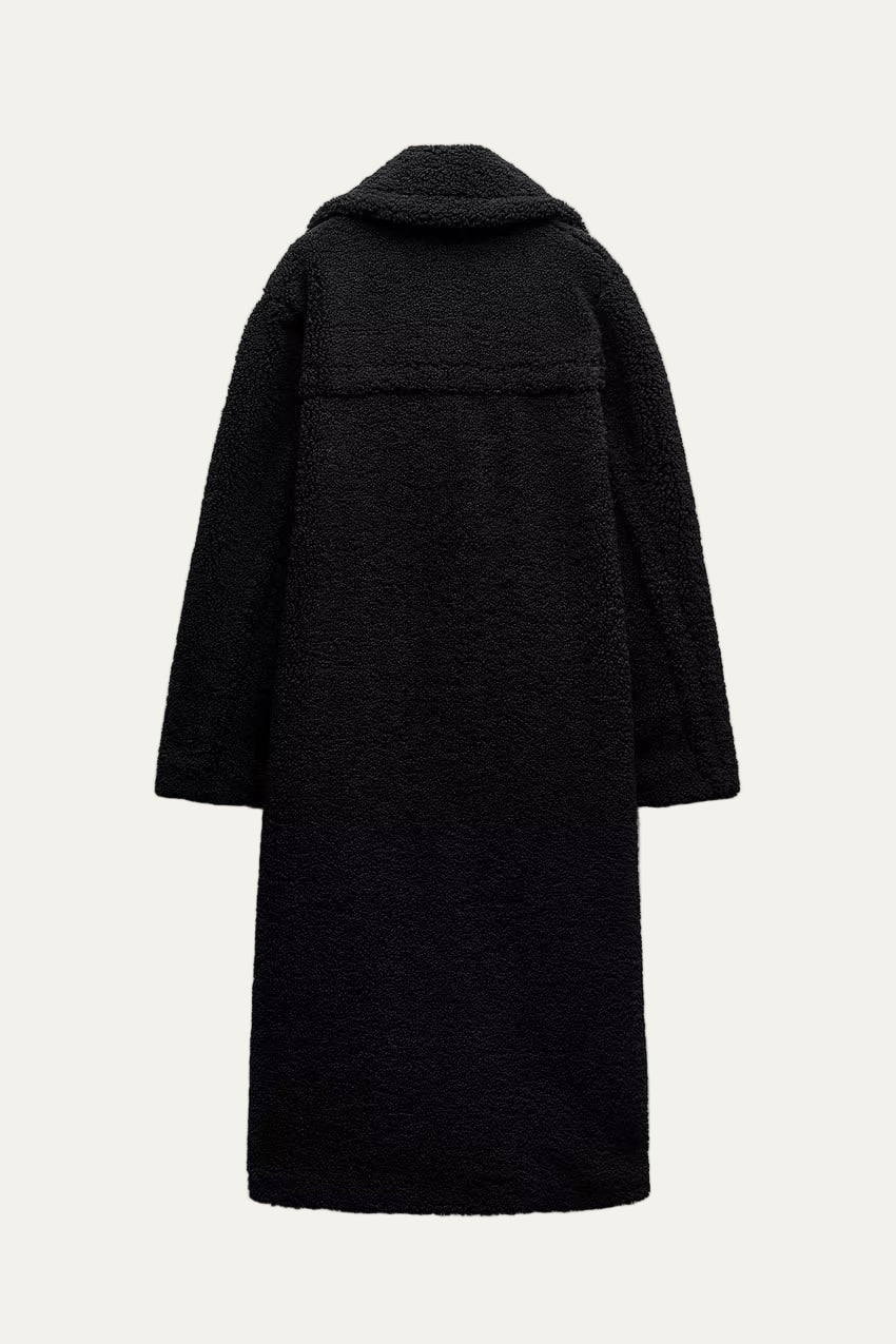 VogeLuxe | Manteau long en peluche style teddy pour femme 1