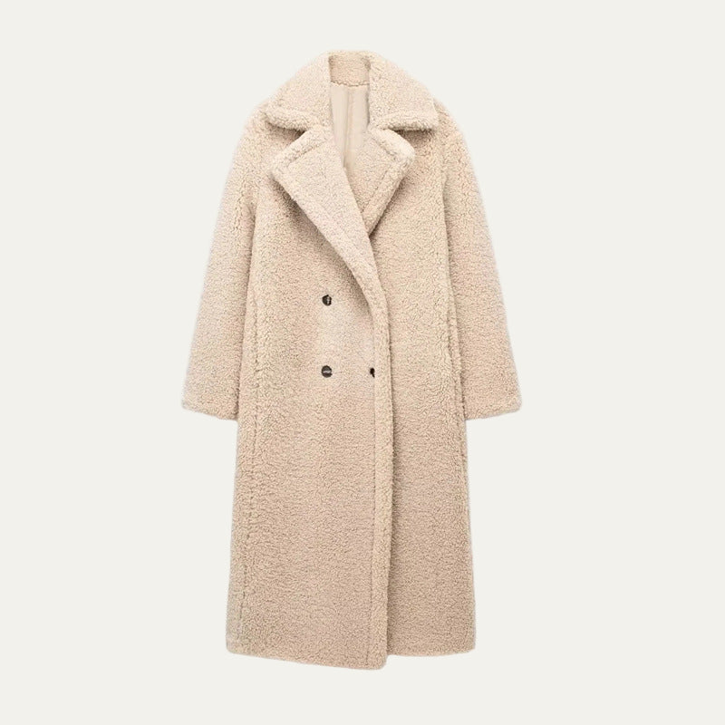 VogeLuxe | Manteau long en peluche style teddy pour femme 3