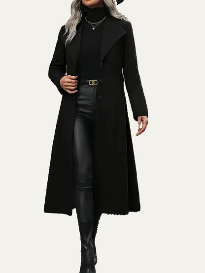 VogeLuxe | Manteau long évasé élégant pour femme 0