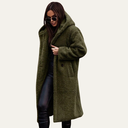 VogeLuxe | Manteau long teddy oversize pour femme 1
