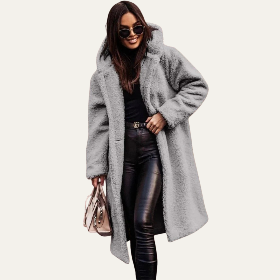 VogeLuxe | Manteau long teddy oversize pour femme 7