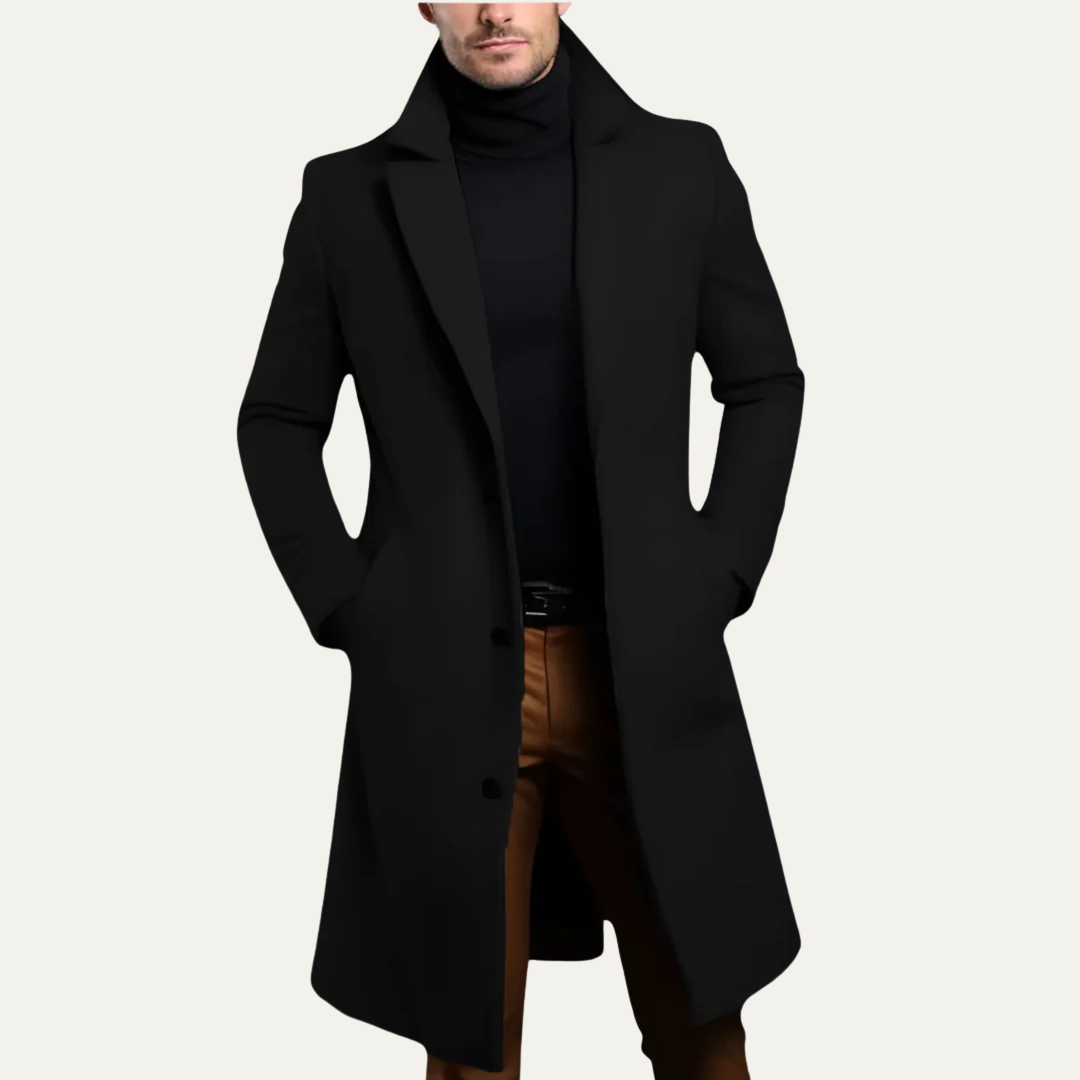 VogeLuxe | Manteau long trois boutons pour homme 1