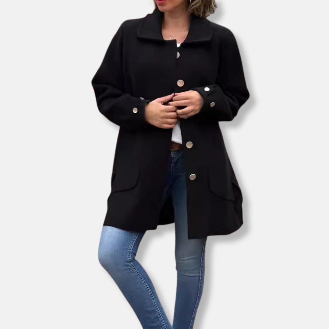 VogeLuxe | Manteau mi-cuisse élégant pour femme 1