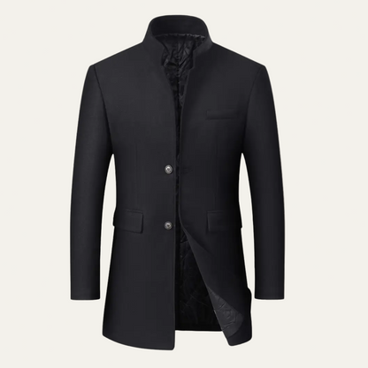 VogeLuxe | Manteau mi-long à col mandarin pour homme 0