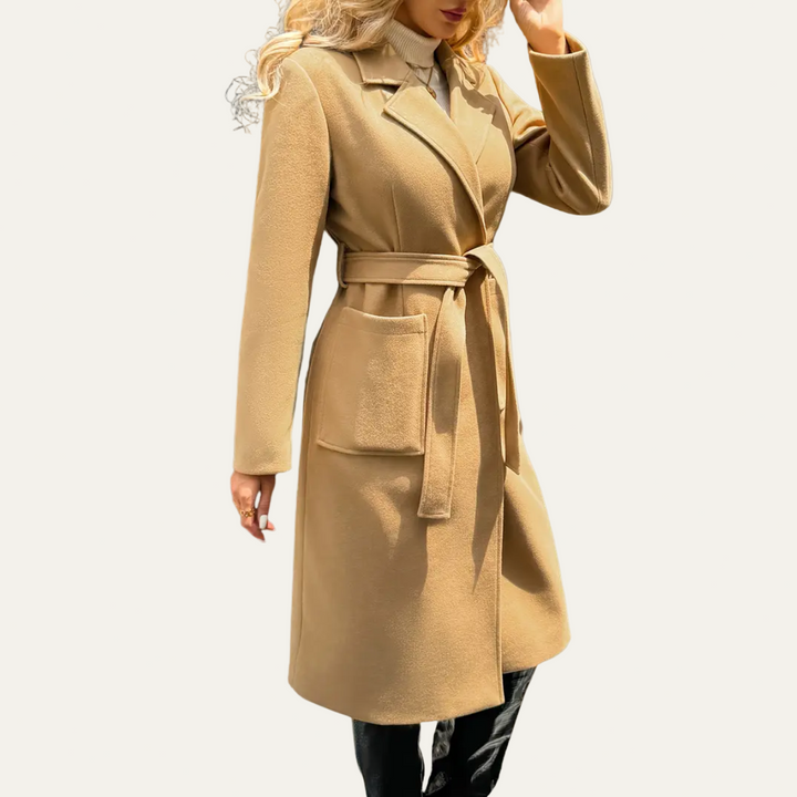 Manteau portefeuille sophistiqué à ceinture - vue 3