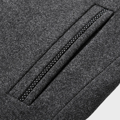 VogeLuxe | Manteau sur mesure pour homme, col mandarin, doublure matelassée 6