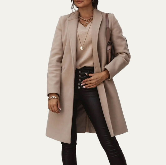 VogeLuxe | Manteau tailleur à simple boutonnage pour femme 0