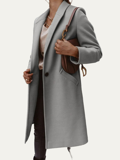 VogeLuxe | Manteau tailleur à simple boutonnage pour femme 3