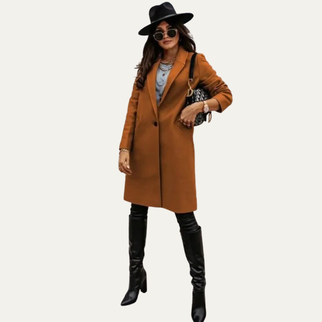 VogeLuxe | Manteau tailleur à simple boutonnage pour femme 5