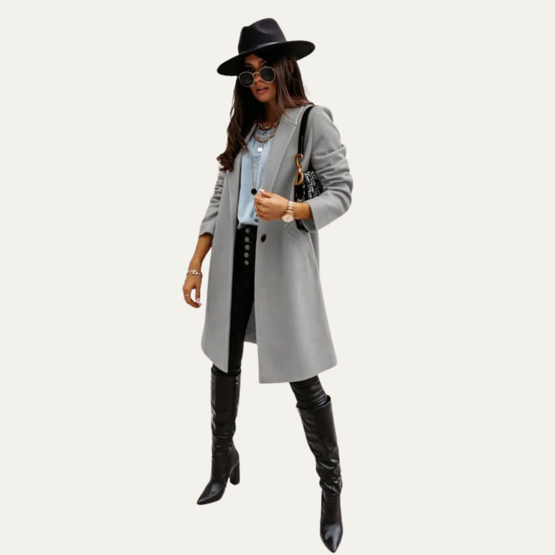 VogeLuxe | Manteau tailleur à simple boutonnage pour femme 6