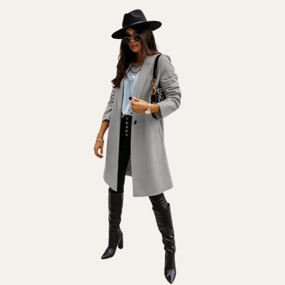 VogeLuxe | Manteau tailleur à simple boutonnage pour femme 6