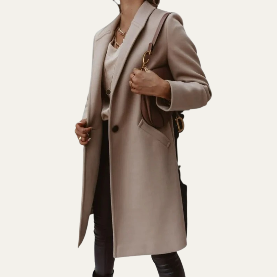VogeLuxe | Manteau tailleur à simple boutonnage pour femme 7
