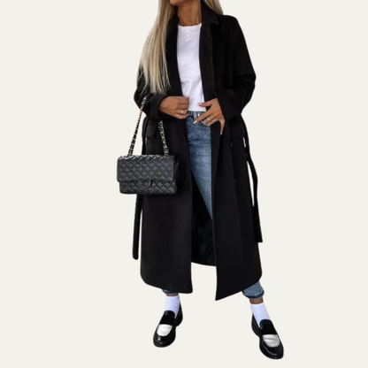 Manteau femme élégant à revers classique