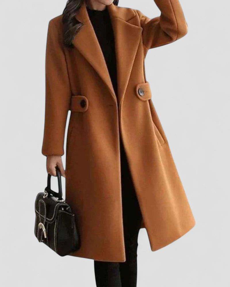 Manteau femme en laine douce et chaude taille ample