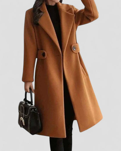 Manteau femme en laine douce et chaude taille ample