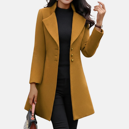 VogeLuxe | Manteau trapèze mi-long élégant pour femme 2