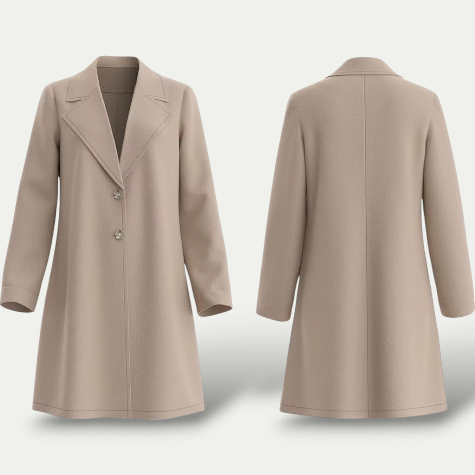 VogeLuxe | Manteau trapèze minimaliste pour femme 0