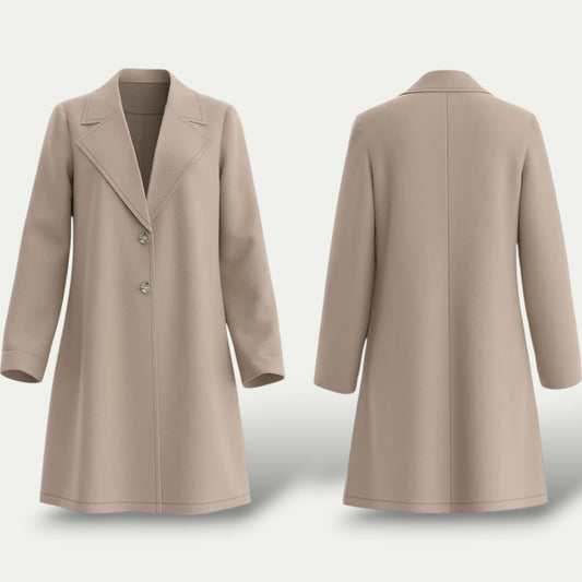 VogeLuxe | Manteau trapèze minimaliste pour femme 0