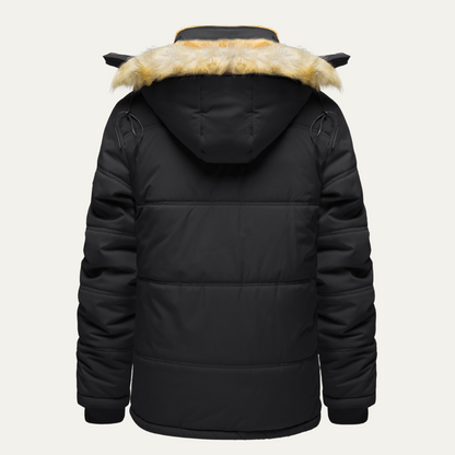 VogeLuxe | Parka à capuche en fausse fourrure arctique pour homme 2