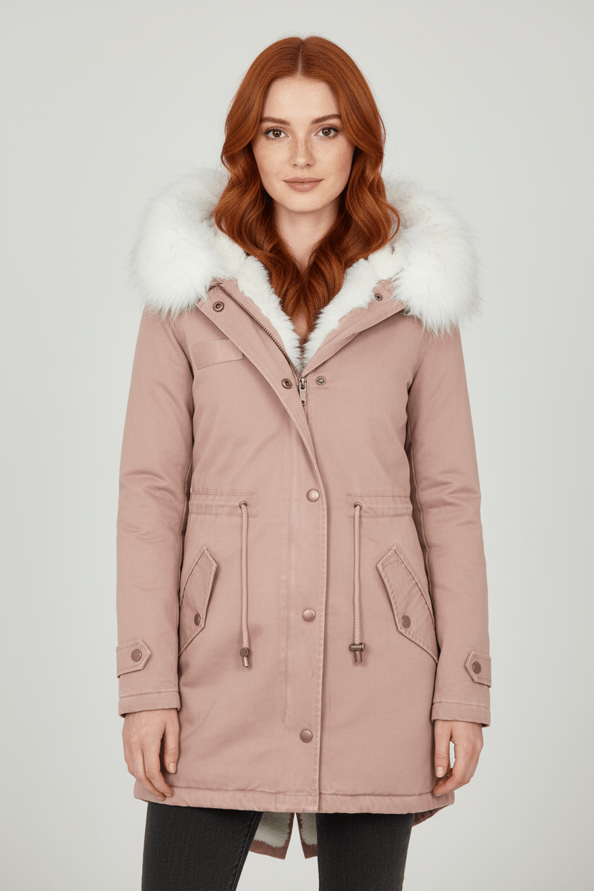 VogeLuxe | Parka d'hiver à capuche doublée de fourrure pour femme 10