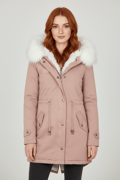 VogeLuxe | Parka d'hiver à capuche doublée de fourrure pour femme 10