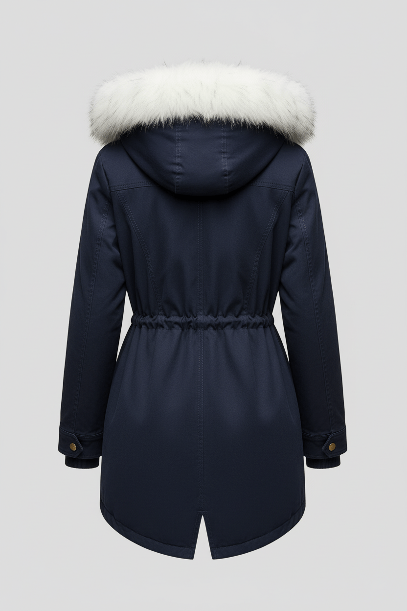 VogeLuxe | Parka d'hiver à capuche doublée de fourrure pour femme 3