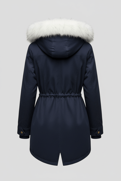 VogeLuxe | Parka d'hiver à capuche doublée de fourrure pour femme 3