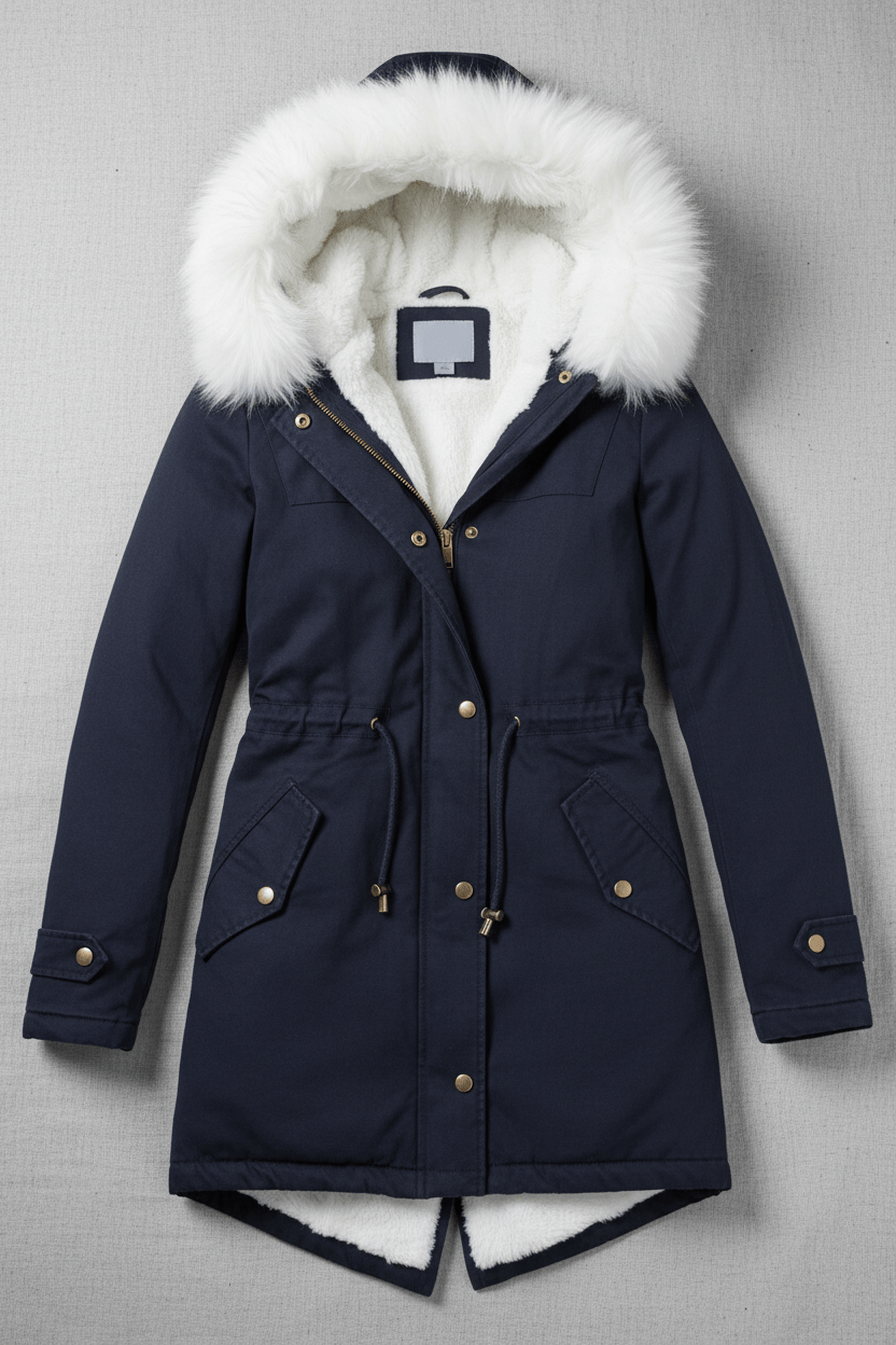 VogeLuxe | Parka d'hiver à capuche doublée de fourrure pour femme 6