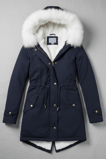 VogeLuxe | Parka d'hiver à capuche doublée de fourrure pour femme 6