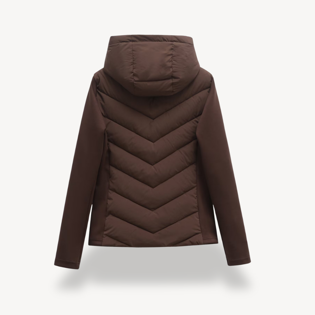 VogeLuxe | Parka d'hiver à capuche slim pour femme 4