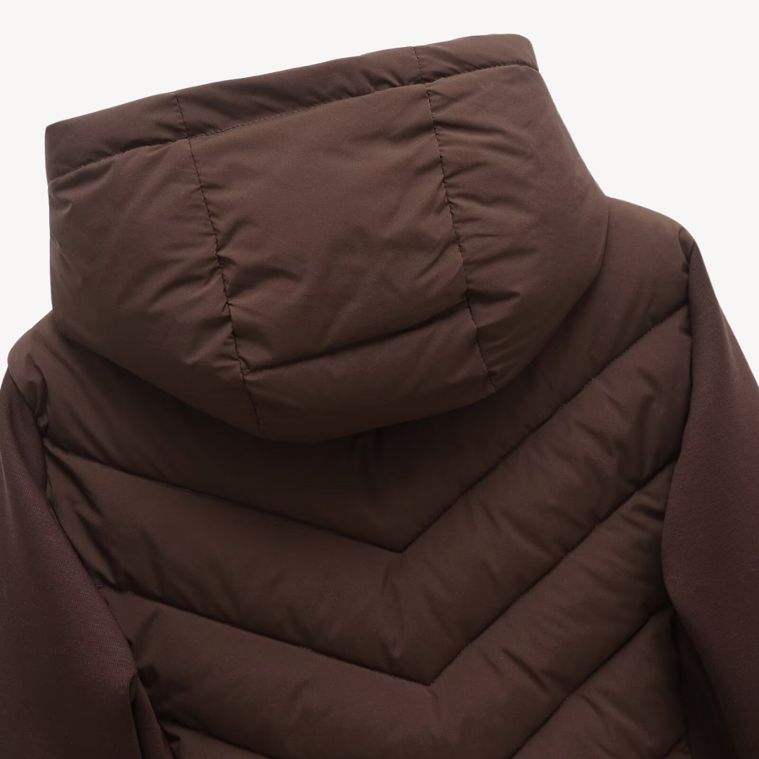 VogeLuxe | Parka d'hiver à capuche slim pour femme 6